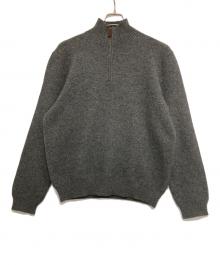 POLO RALPH LAUREN（ポロ・ラルフローレン）の古着「ハーフジップニット」｜グレー