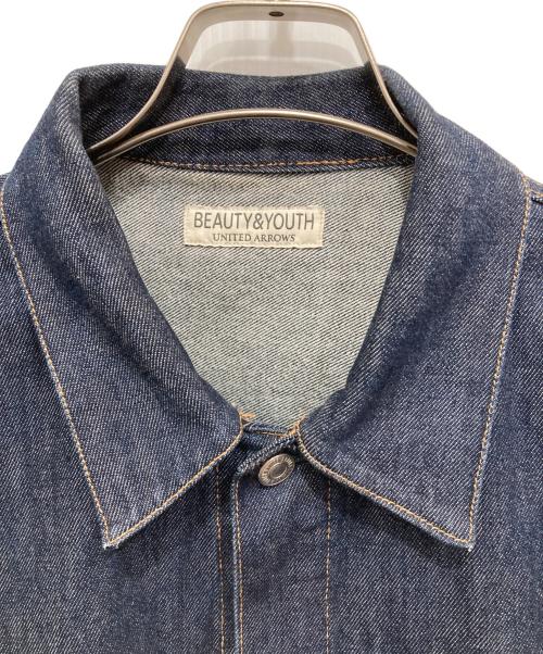 BEAUTY&YOUTH（ビューティーアンドユース）BEAUTY&YOUTH (ビューティーアンドユース) ハイツイスト デニム ブルゾン インディゴ サイズ:Lの古着・服飾アイテム