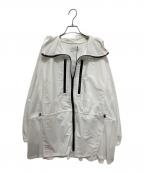 Mewlミュール）の古着「シアーUVカットパーカー」｜ホワイト