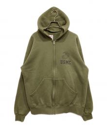 SOFFE（ソフィー）の古着「ジップパーカー」｜カーキ