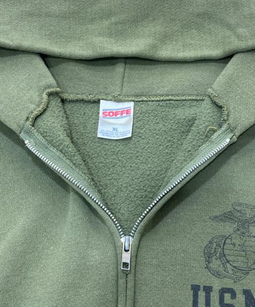 SOFFE（ソフィー）SOFFE (ソフィー) ジップパーカー カーキ サイズ:XLの古着・服飾アイテム