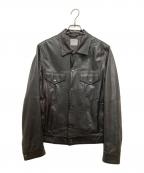 EMMETIエンメティ）の古着「3rd TYPE/JACK ラムレザージャケット」｜ブラック