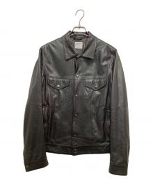 EMMETI（エンメティ）の古着「3rd TYPE/JACK ラムレザージャケット」｜ブラック