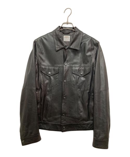 EMMETI（エンメティ）EMMETI (エンメティ) 3rd TYPE/JACK ラムレザージャケット ブラック サイズ:48の古着・服飾アイテム