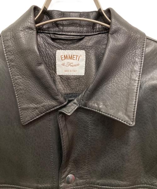 EMMETI（エンメティ）EMMETI (エンメティ) 3rd TYPE/JACK ラムレザージャケット ブラック サイズ:48の古着・服飾アイテム
