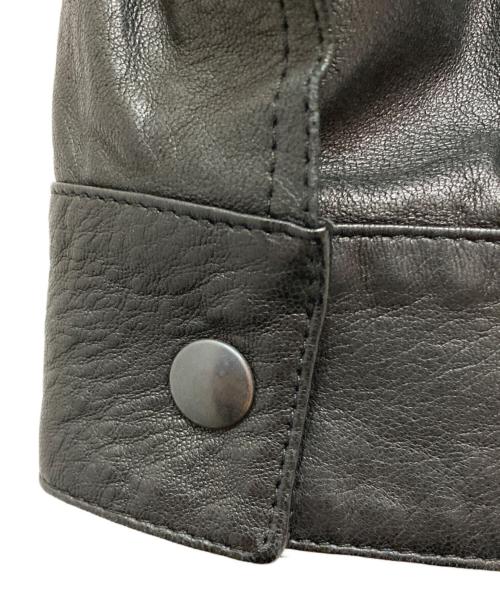 EMMETI（エンメティ）EMMETI (エンメティ) 3rd TYPE/JACK ラムレザージャケット ブラック サイズ:48の古着・服飾アイテム