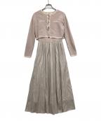 HER LIP TOハーリップトゥ）の古着「Bicolor Knit Dress Set」｜ピンク