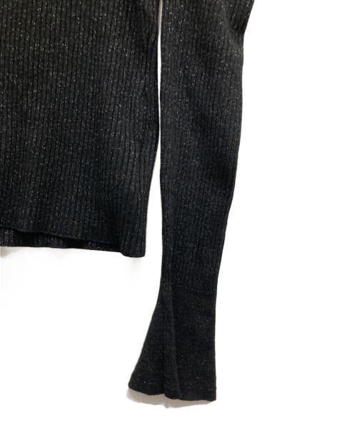 HER LIP TO（ハーリップトゥ）HER LIP TO (ハーリップトゥ) Volume-Sleeve Glitter Knit Top ブラック サイズ:Sの古着・服飾アイテム