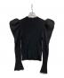 HER LIP TO（ハーリップトゥ）の古着「Volume-Sleeve Glitter Knit Top」｜ブラック
