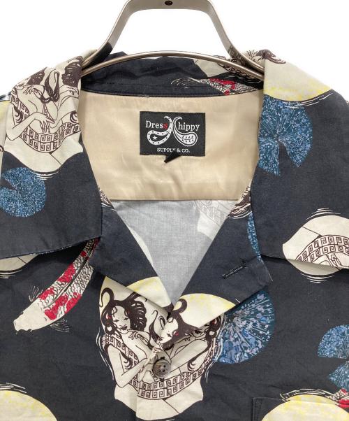 DRESS HIPPY（ドレスヒッピー）DRESS HIPPY (ドレスヒッピー) FACE TWO SKULL L/S SHIRT/総柄シャツ ブラック サイズ:Mの古着・服飾アイテム