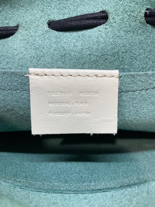 TIDE WAY（タイドウェイ）TIDE WAY (タイドウェイ) MONTH ITALY LEATHER 2WAY巾着ショルダーバッグ ミントの古着・服飾アイテム