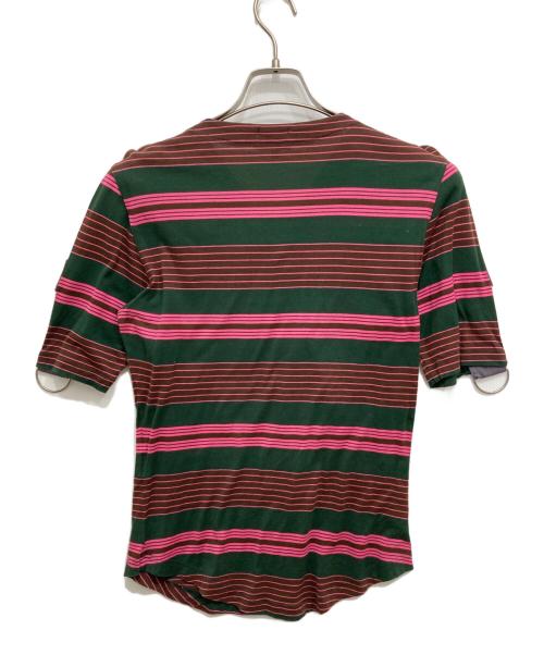 Vivienne Westwood man（ヴィヴィアン ウェストウッド マン）Vivienne Westwood man (ヴィヴィアン ウェストウッド マン) 00’sボウタイボーダーカットソー グリーン サイズ:44の古着・服飾アイテム