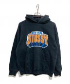 stussyステューシー）の古着「プルオーバーパーカー」｜ブラック