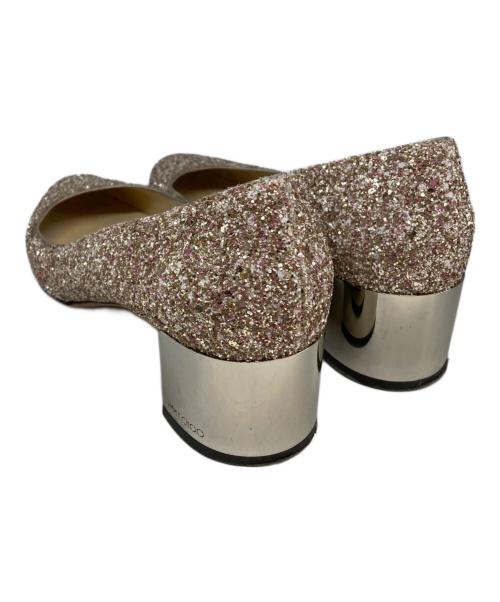 JIMMY CHOO（ジミーチュウ）JIMMY CHOO (ジミーチュウ) スパンコールパンプス ピンク サイズ:37　1/2の古着・服飾アイテム
