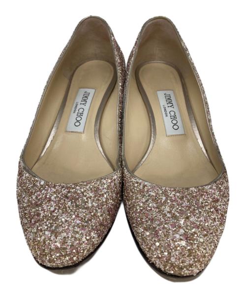 JIMMY CHOO（ジミーチュウ）JIMMY CHOO (ジミーチュウ) スパンコールパンプス ピンク サイズ:37　1/2の古着・服飾アイテム