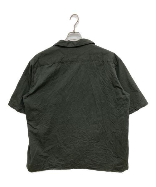 LACOSTE（ラコステ）LACOSTE (ラコステ) シルクブレンドオープンカラーシャツ グリーン サイズ:US Mの古着・服飾アイテム
