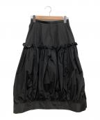 ENFOLDエンフォルド）の古着「CUFF-HEME DHARMA SKIRT」｜ブラック