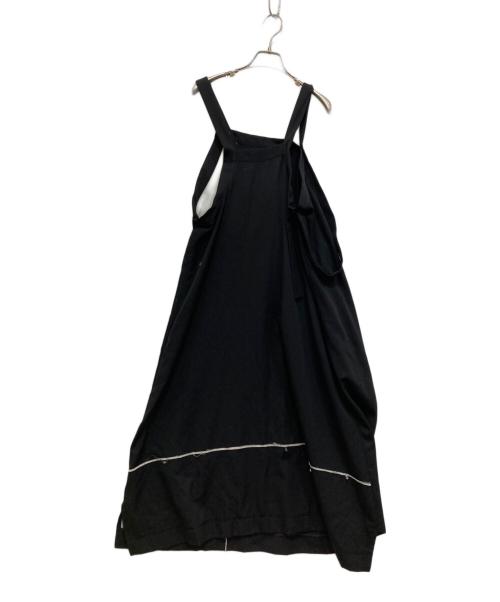 Y's（ワイズ）Y's (ワイズ) ウールギャバジンエプロンベルトワンピース ブラック サイズ:SIZE2の古着・服飾アイテム
