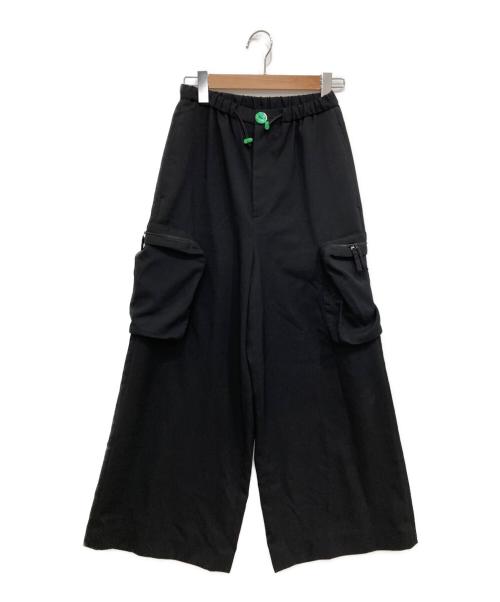 nagonstans（ナゴンスタンス）nagonstans (ナゴンスタンス) pocket wide pants ブラック サイズ:Sの古着・服飾アイテム