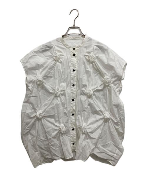 ENFOLD（エンフォルド）ENFOLD (エンフォルド) circle shirring shirt ホワイト サイズ:38 (M)の古着・服飾アイテム