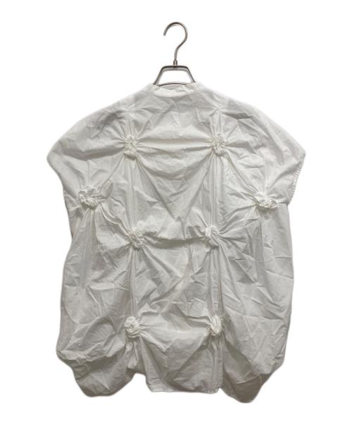 ENFOLD（エンフォルド）ENFOLD (エンフォルド) circle shirring shirt ホワイト サイズ:38 (M)の古着・服飾アイテム