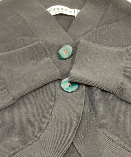 nagonstans（ナゴンスタンス）nagonstans (ナゴンスタンス) curve front cardigan ブラック サイズ:Mの古着・服飾アイテム