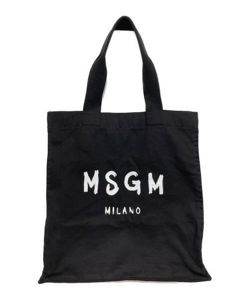 MSGM（エムエスジーエム）MSGM (エムエスジーエム) アイコニックキャンバストートバッグ ブラックの古着・服飾アイテム