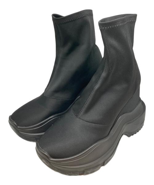 YELLO（イエロ）YELLO (イエロ) SINGLE SNEAKER SHORT BOOTS ブラック サイズ:不明の古着・服飾アイテム