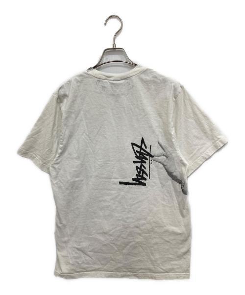 stussy（ステューシー）stussy (ステューシー) LADY PARIS PIG．DYED TEE ホワイト サイズ:Sの古着・服飾アイテム