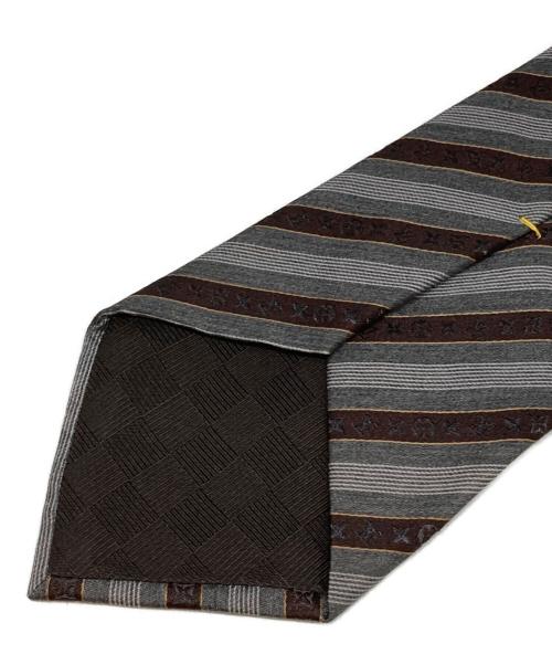 LOUIS VUITTON（ルイ ヴィトン）LOUIS VUITTON (ルイ ヴィトン) モノグラム柄ネクタイ グレー サイズ:155cmの古着・服飾アイテム