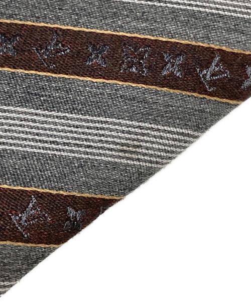 LOUIS VUITTON（ルイ ヴィトン）LOUIS VUITTON (ルイ ヴィトン) モノグラム柄ネクタイ グレー サイズ:155cmの古着・服飾アイテム