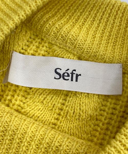 Sefr（セファ）Sefr (セファ) RUFUS/ケーブルニット イエロー サイズ:Mの古着・服飾アイテム