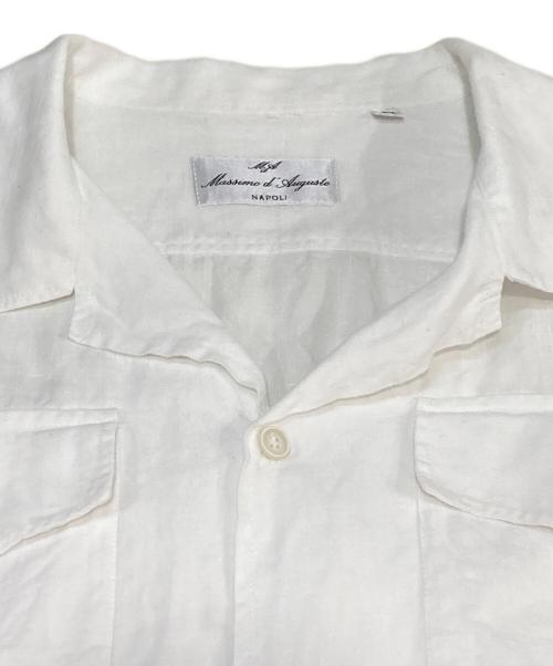 Massimo d'Augusto（マッシモダウグスト）Massimo d'Augusto (マッシモダウグスト) リネンシャツジャケット ホワイト サイズ:Mの古着・服飾アイテム