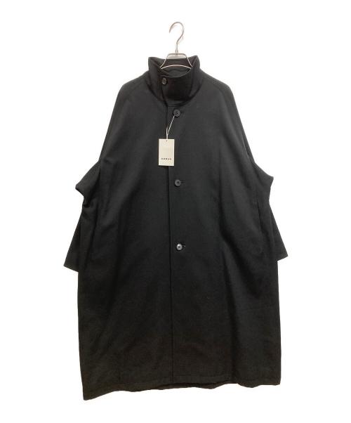 CABAN（キャバン）CABaN (キャバン) ウールギャバジンスタンドカラーコート ブラック サイズ:Sの古着・服飾アイテム