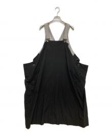 Y's（ワイズ）の古着「シルクブレンド異素材切替ワンピース」｜ブラック