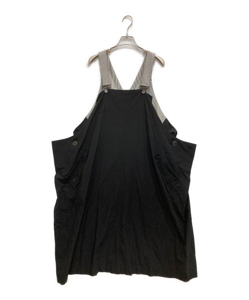 Y's（ワイズ）Y's (ワイズ) シルクブレンド異素材切替ワンピース ブラック サイズ:SIZE2の古着・服飾アイテム