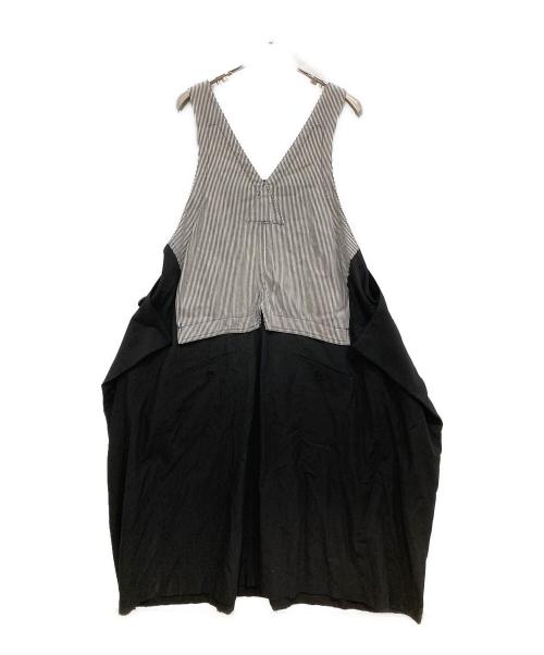 Y's（ワイズ）Y's (ワイズ) シルクブレンド異素材切替ワンピース ブラック サイズ:SIZE2の古着・服飾アイテム