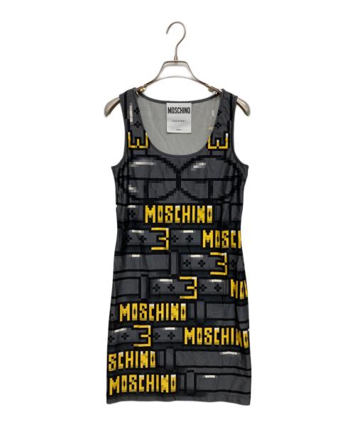 MOSCHINO（モスキーノ）MOSCHINO (モスキーノ) ショートドレス グレー×イエロー サイズ:不明の古着・服飾アイテム