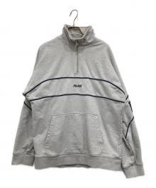PALACE（パレス）の古着「PIPE DROP SHOULDER FUNNEL/ハーフジップスウェット」｜グレー