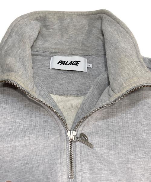 PALACE（パレス）PALACE (パレス) PIPE DROP SHOULDER FUNNEL/ハーフジップスウェット グレー サイズ:Mの古着・服飾アイテム