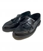 LOAKE LOAFERロークローファー）の古着「タッセルローファー」｜ブラック