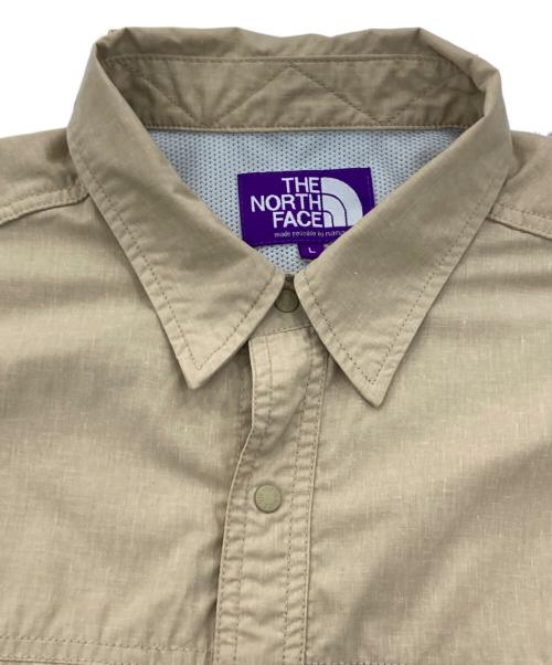 THE NORTH FACE（ザ ノース フェイス）THE NORTH FACE (ザ ノース フェイス) Polyester Linen Field H/S Shirt ベージュ サイズ:Lの古着・服飾アイテム