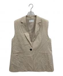 Noble（ノーブル）の古着「コットンリネンパワーショルダージレ」｜ベージュ