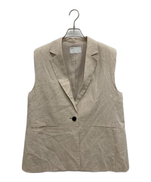Noble（ノーブル）Noble (ノーブル) コットンリネンパワーショルダージレ ベージュ サイズ:SIZE36の古着・服飾アイテム