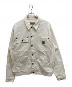 Carhartt WIPカーハート ワーク イン プログレス）の古着「SALED JACKET/トラッカージャケット」｜ホワイト