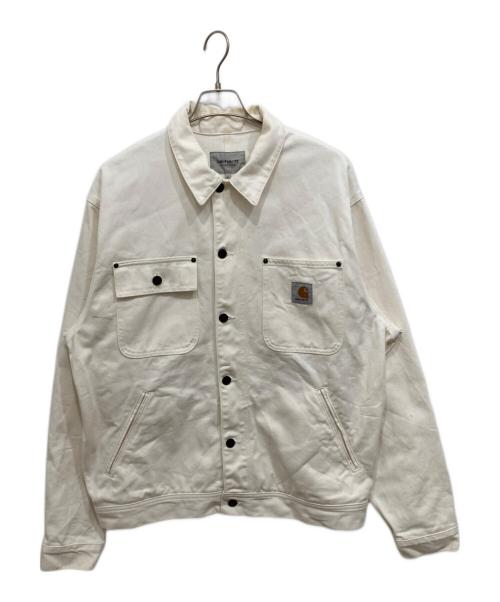 Carhartt WIP（カーハート ワーク イン プログレス）CARHARTT WIP (カーハート ワーク イン プログレス) SALED JACKET/トラッカージャケット ホワイト サイズ:XLの古着・服飾アイテム