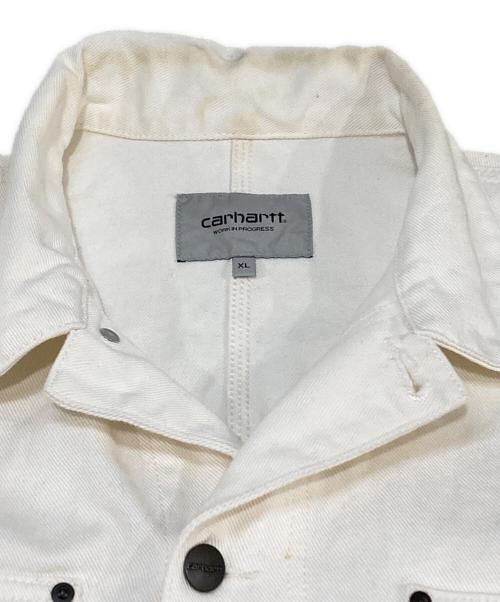Carhartt WIP（カーハート ワーク イン プログレス）CARHARTT WIP (カーハート ワーク イン プログレス) SALED JACKET/トラッカージャケット ホワイト サイズ:XLの古着・服飾アイテム