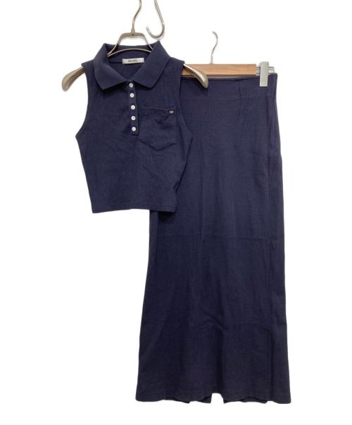 Snidel（スナイデル）Snidel (スナイデル) ポロカットセットアップ ネイビー サイズ:SIZE1の古着・服飾アイテム