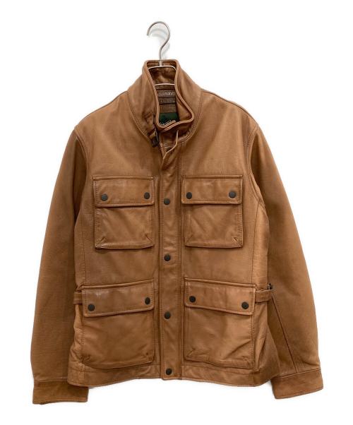 Eddie Bauer（エディーバウアー）Eddie Bauer (エディーバウアー) カウレザージャケット ブラウン サイズ:Sの古着・服飾アイテム