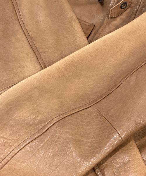 Eddie Bauer（エディーバウアー）Eddie Bauer (エディーバウアー) カウレザージャケット ブラウン サイズ:Sの古着・服飾アイテム